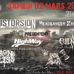 HIGHWAY + IRON FLESH + IRON SLAUGHT + EVILNESS @ L’école Des Filles de L’Isle Bouzon (32)